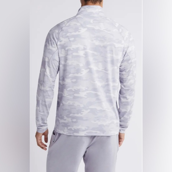 johnnie-O Gray Camo Quarter-Zip Sweatshirt - Picture 2 of 7